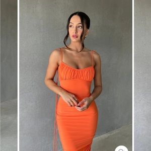 Orange maxi dress